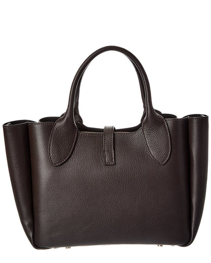 keira27 studded handle leather tote