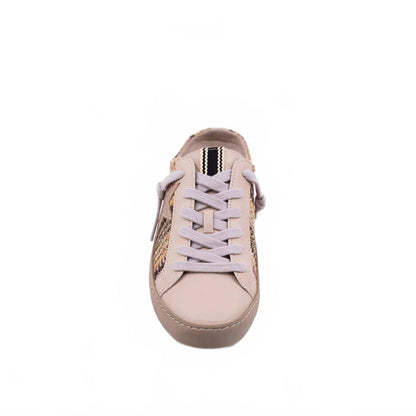 women's polka multi-stripe sneaker in beige