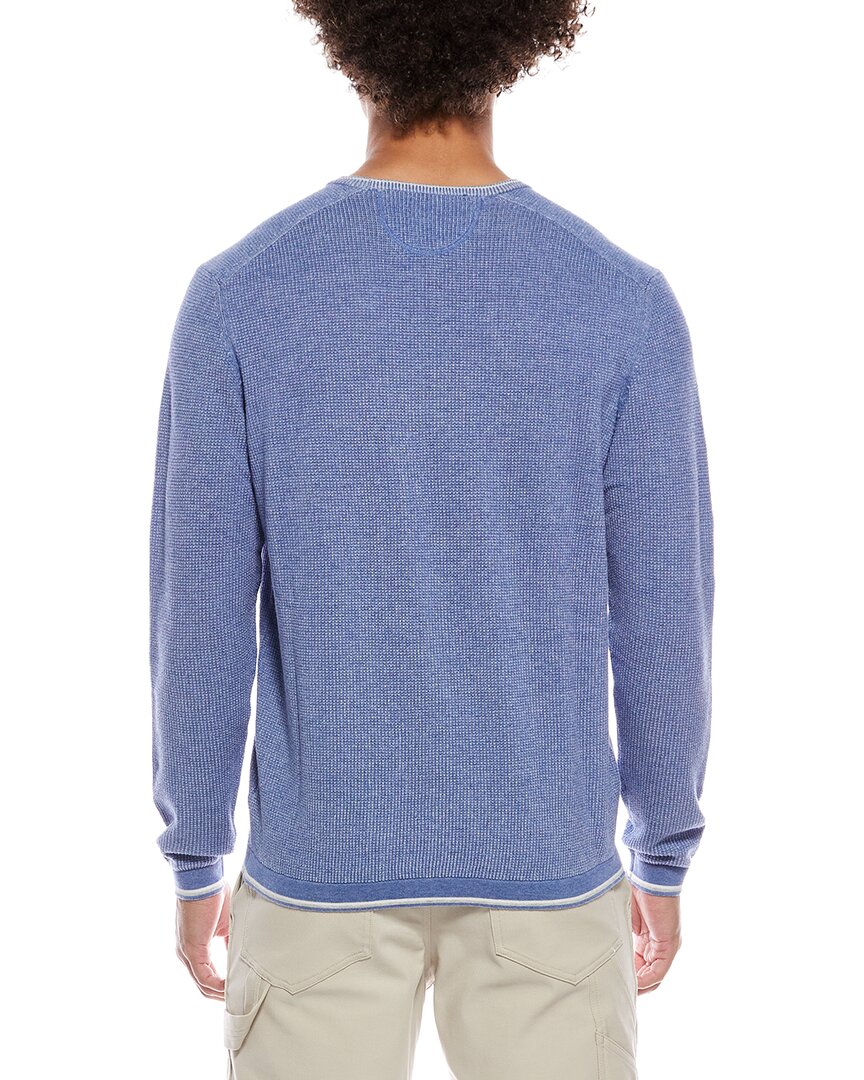 vanise waffle knit crewneck sweatshirt