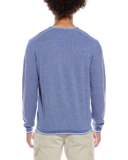 vanise waffle knit crewneck sweatshirt