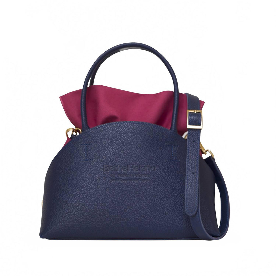 handful of glam in navy with fuchsia pouch