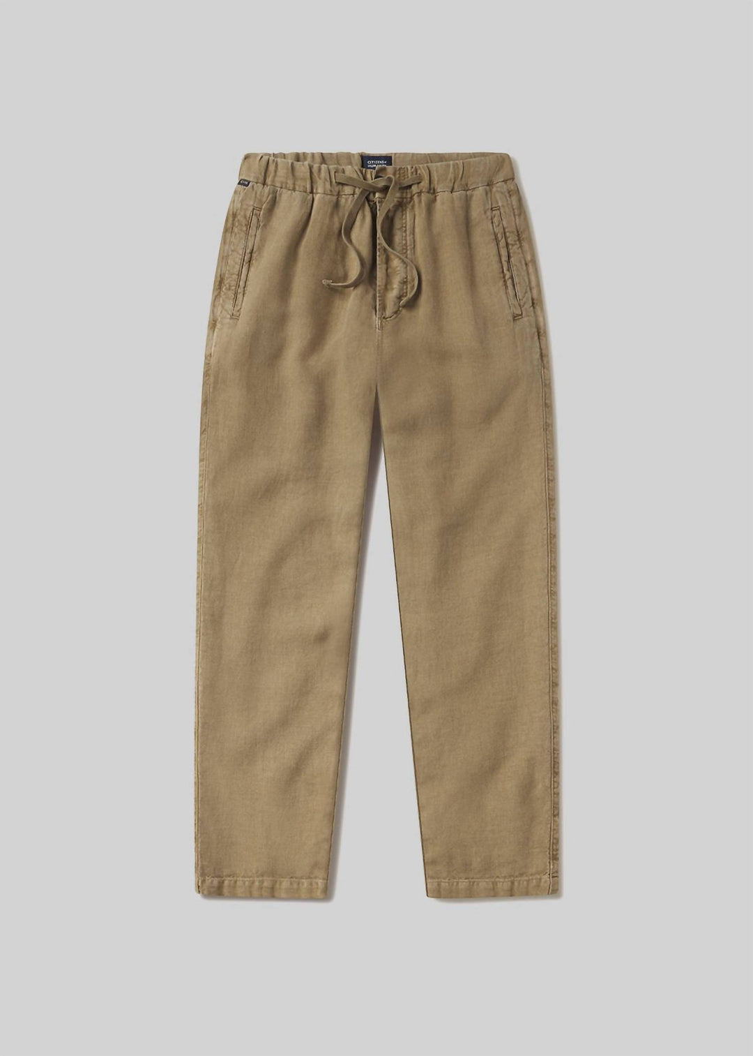 drawstring deck pant in dark khaki