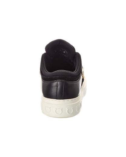 ferragamo beck suede & leather sneaker