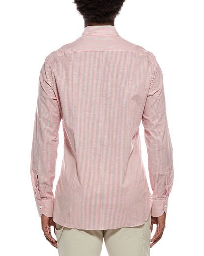 linen-blend dress shirt