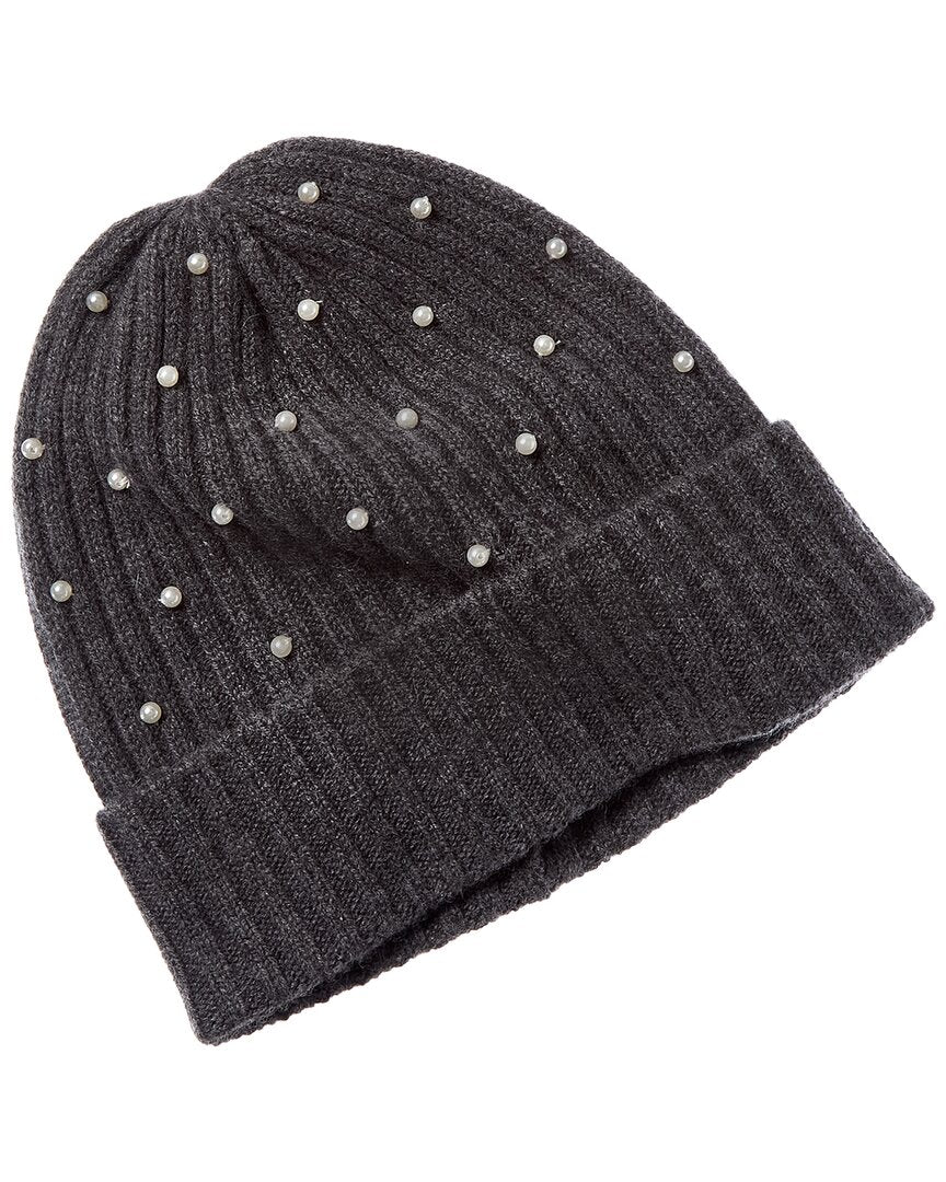 sofiacashmere 2x2 rib pearl cashmere hat