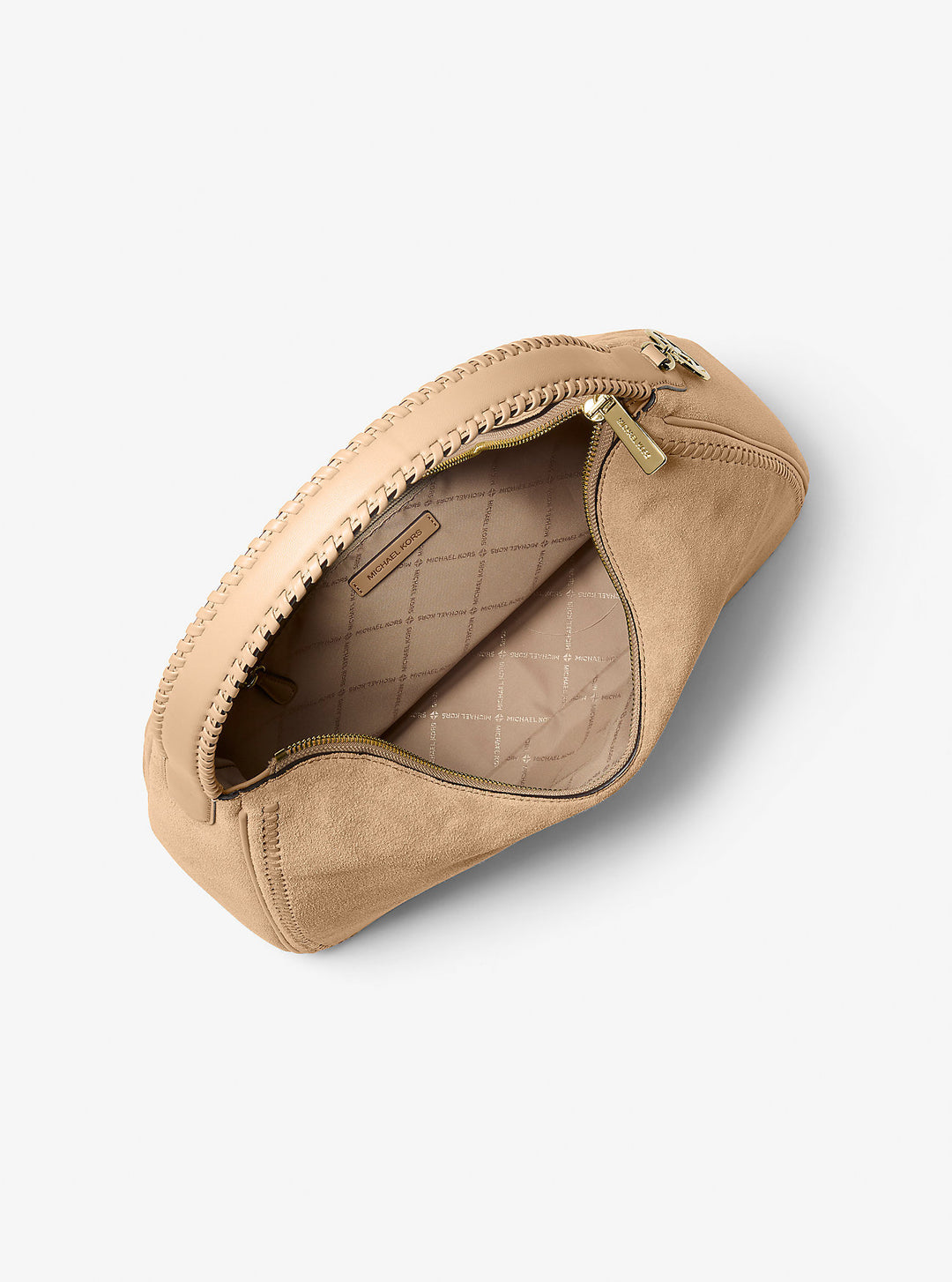nayla medium suede hobo shoulder bag