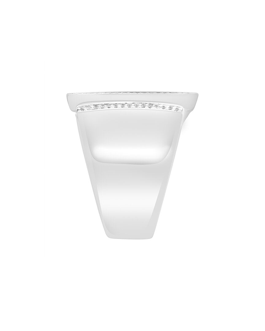 silver 0.10 ct. tw. diamond ring