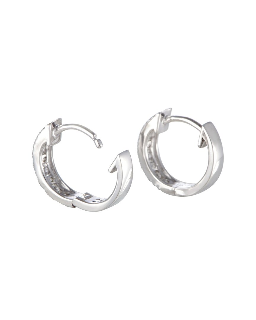 14k 0.35 ct. tw. diamond hoops