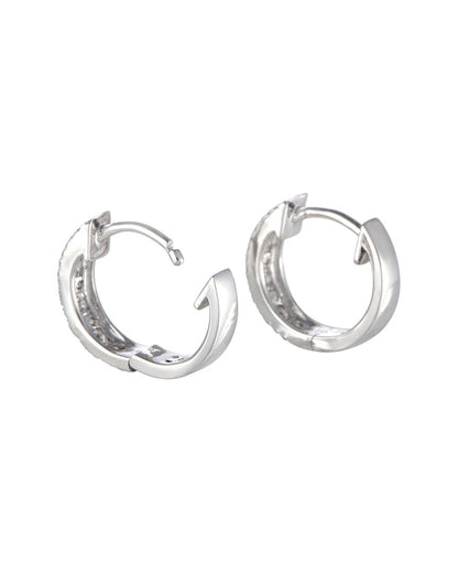 14k 0.35 ct. tw. diamond hoops