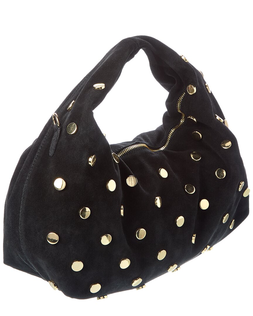 studded suede hobo