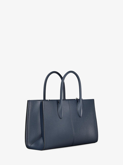 mirella medium pebbled leather satchel