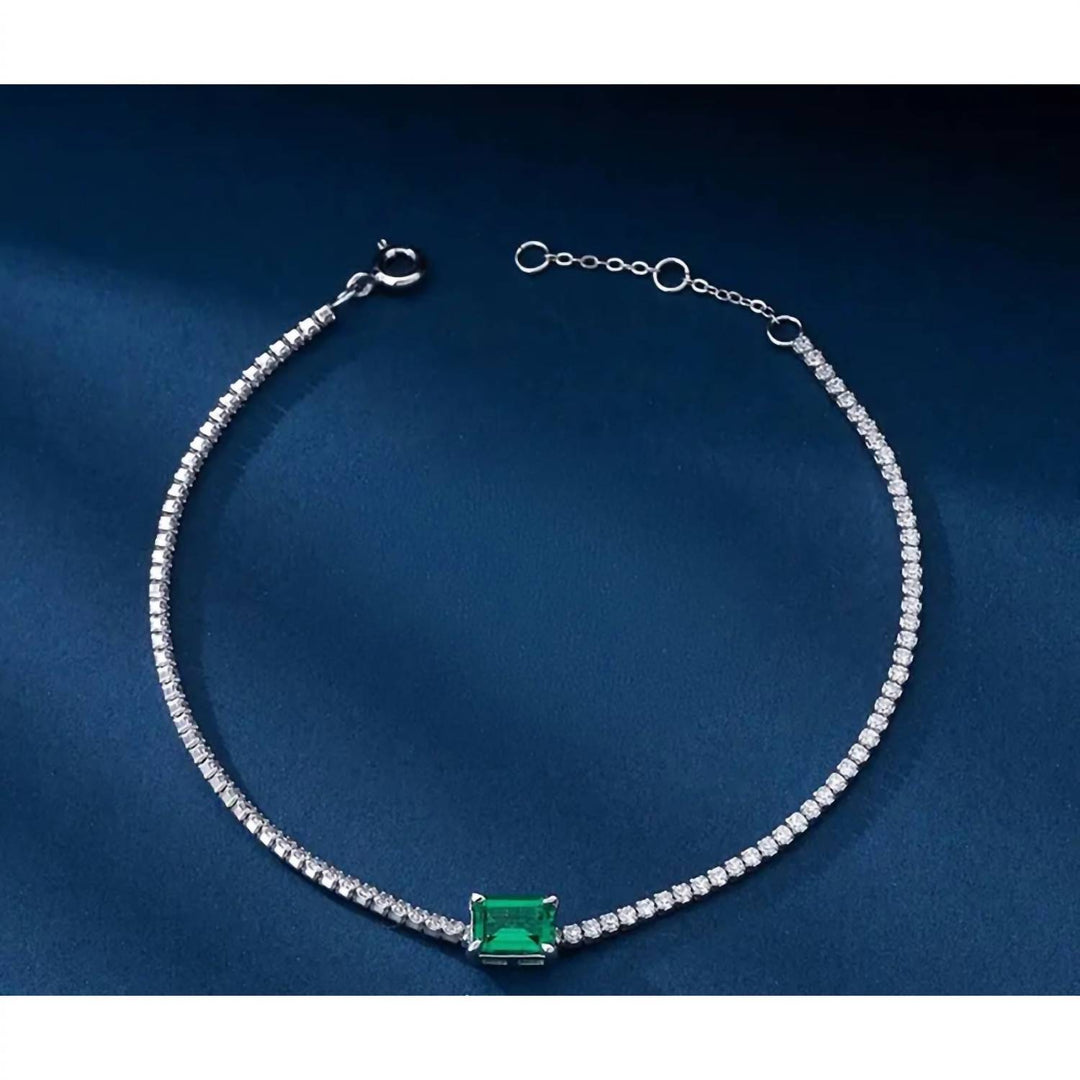 women's phoebe gemstone bracelet in silver