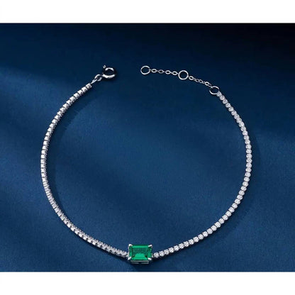 women's phoebe gemstone bracelet in silver