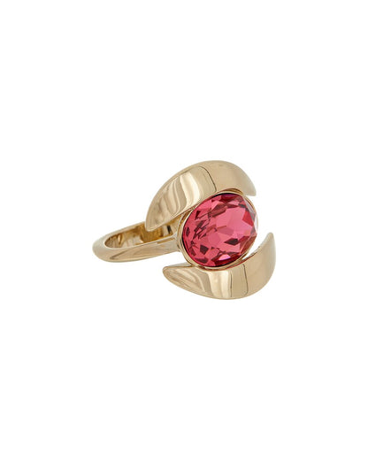 oval crystal ring