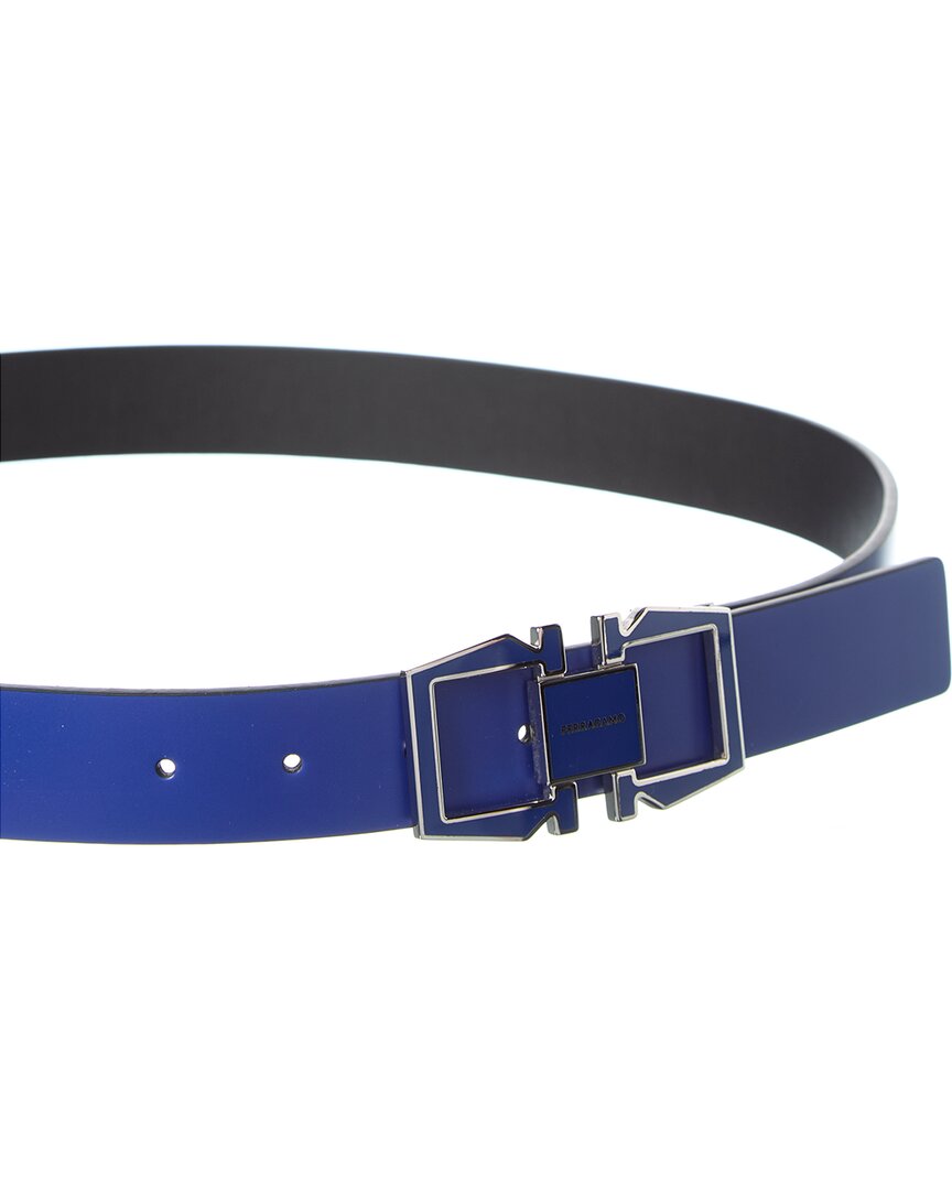 ferragamo gancini reversible & adjustable leather belt