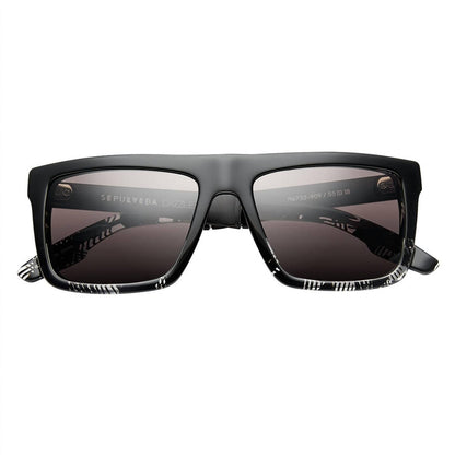 One Size - polished dazzle - brushed black / grey lens