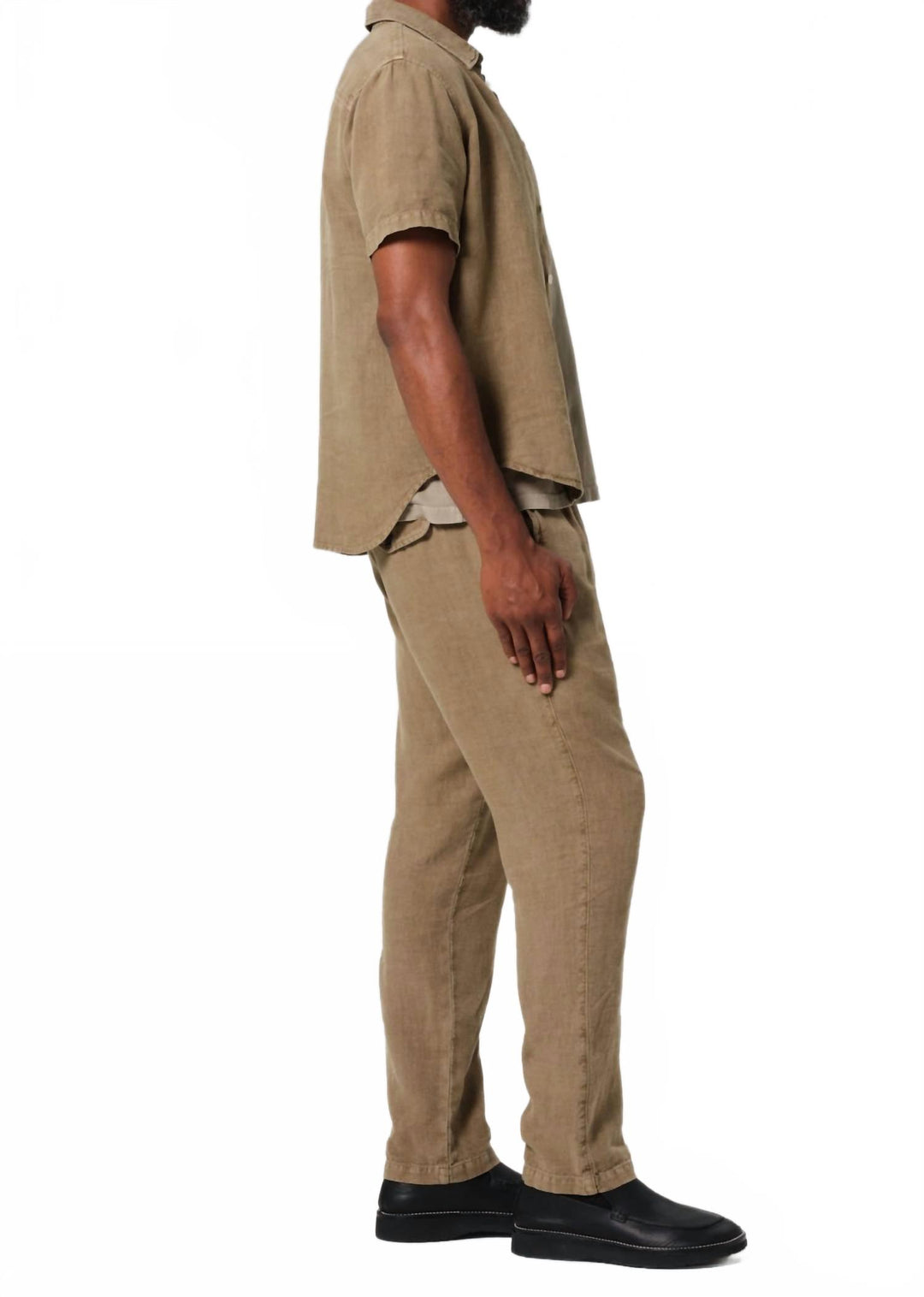 drawstring deck pant in dark khaki