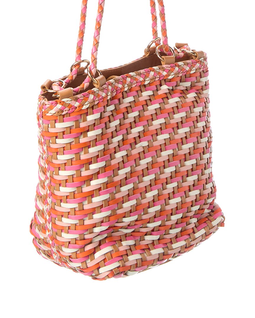 annick leather bucket tote