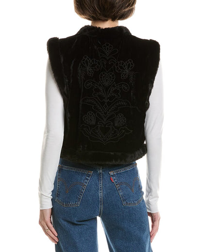 rachella silk-blend vest