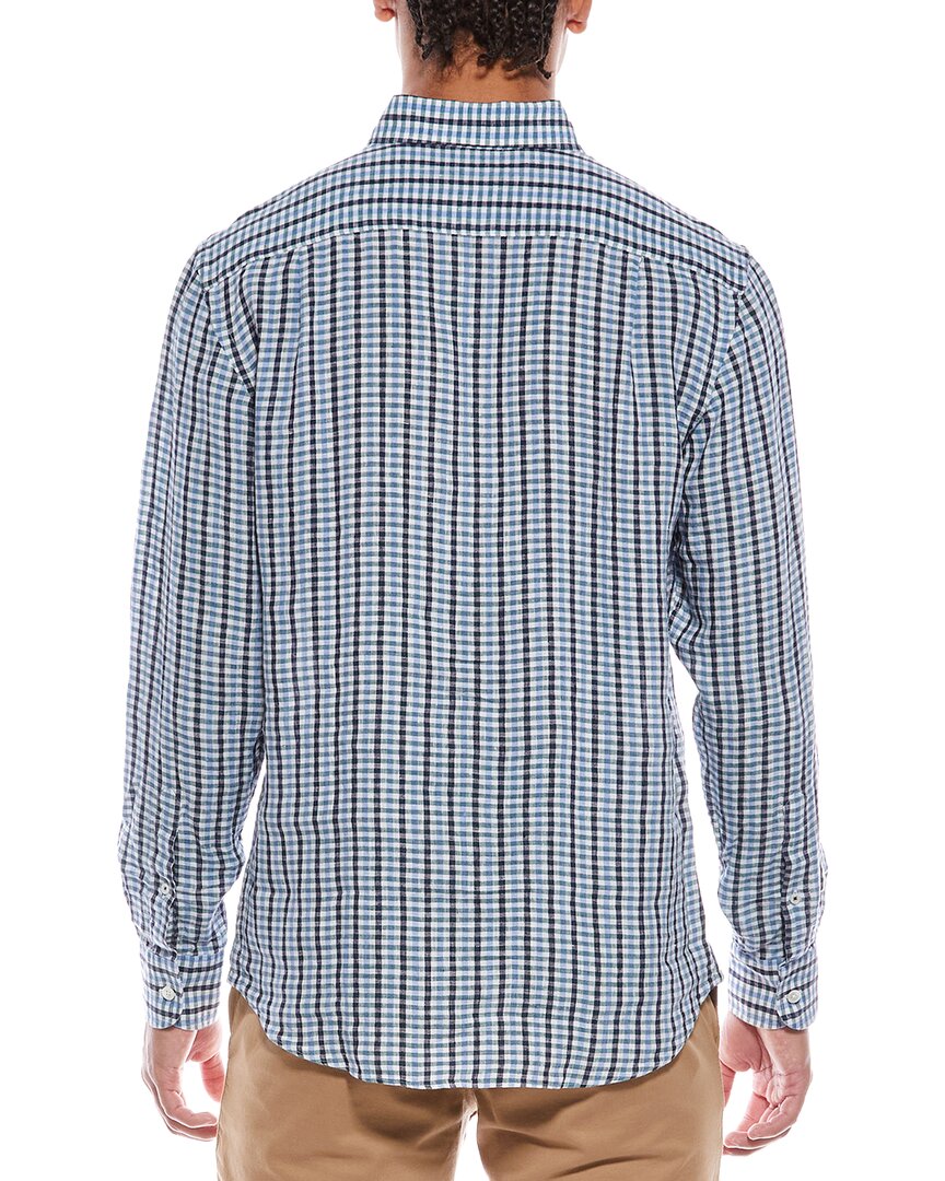 morgan check linen shirt