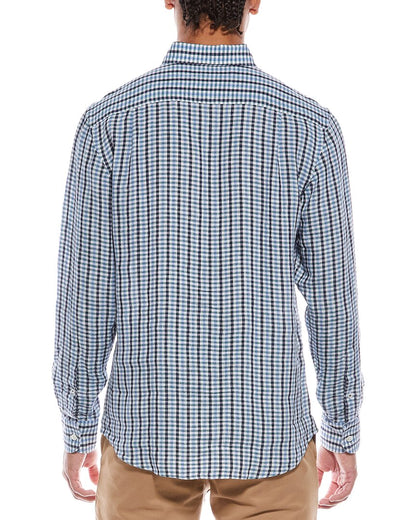morgan check linen shirt