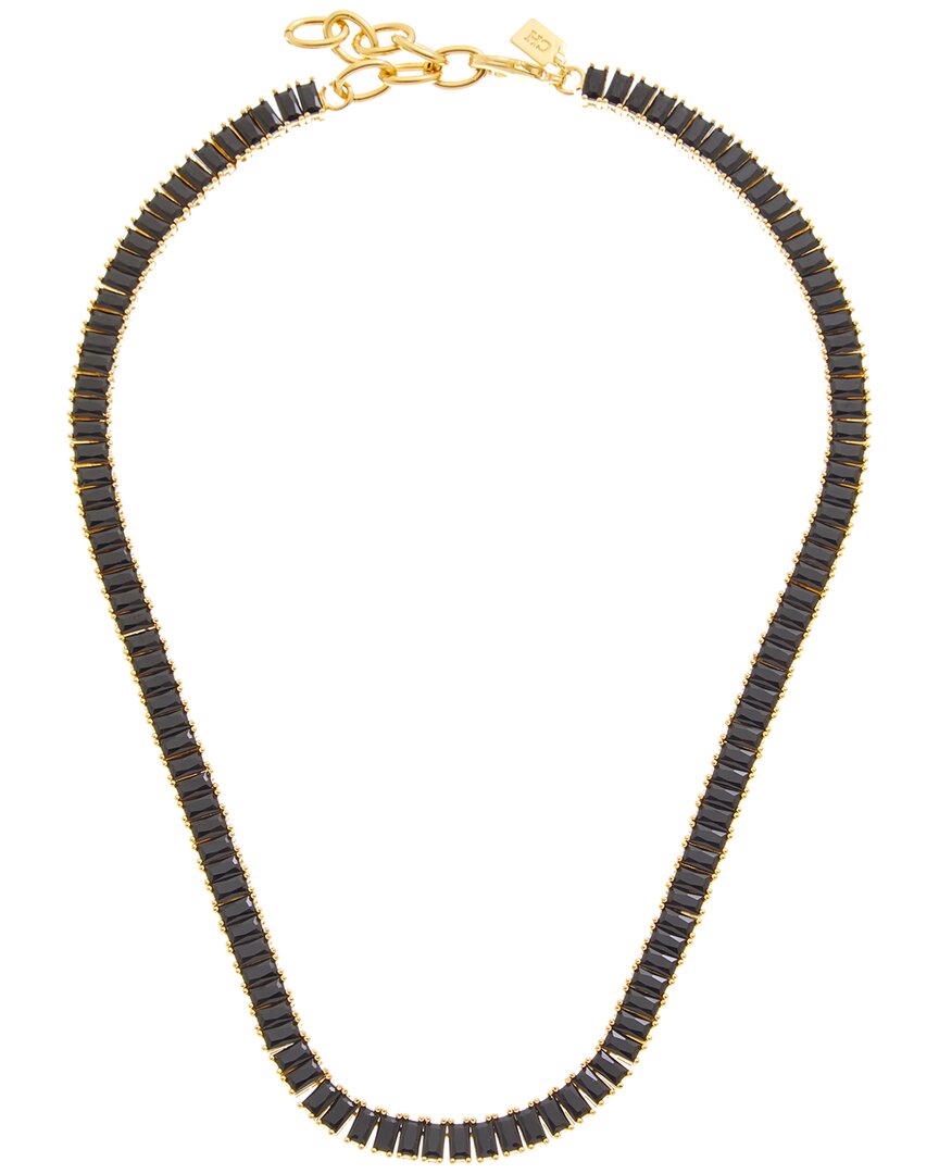 18k plated cz statement necklace