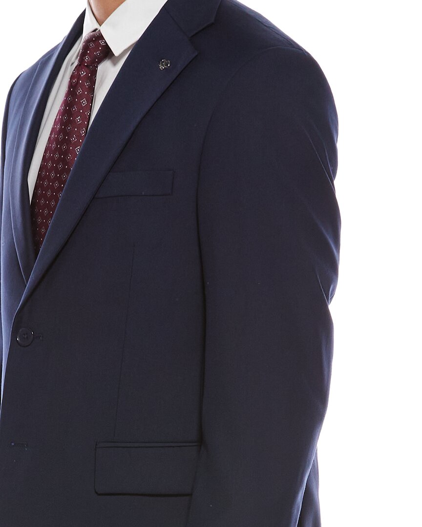 2pc suit with flat front pant