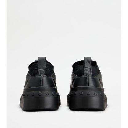 no_code x in leather and technical fabric