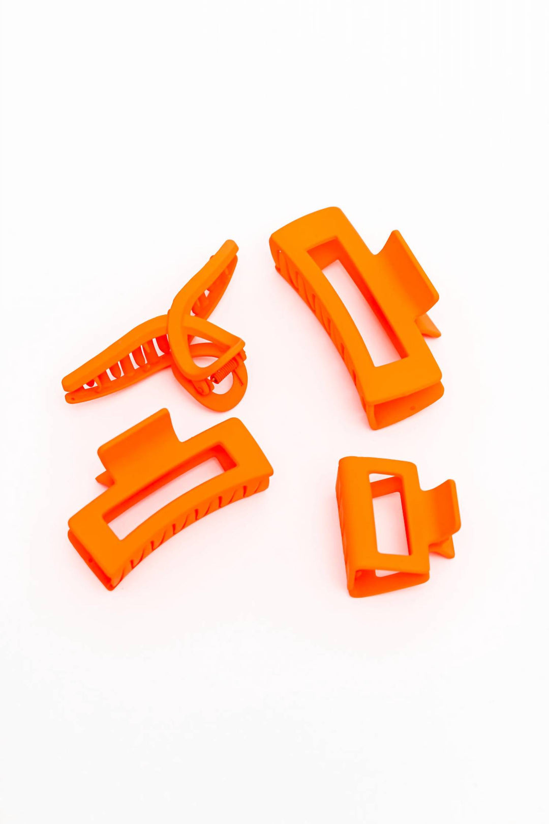 women's claw clip set in orange