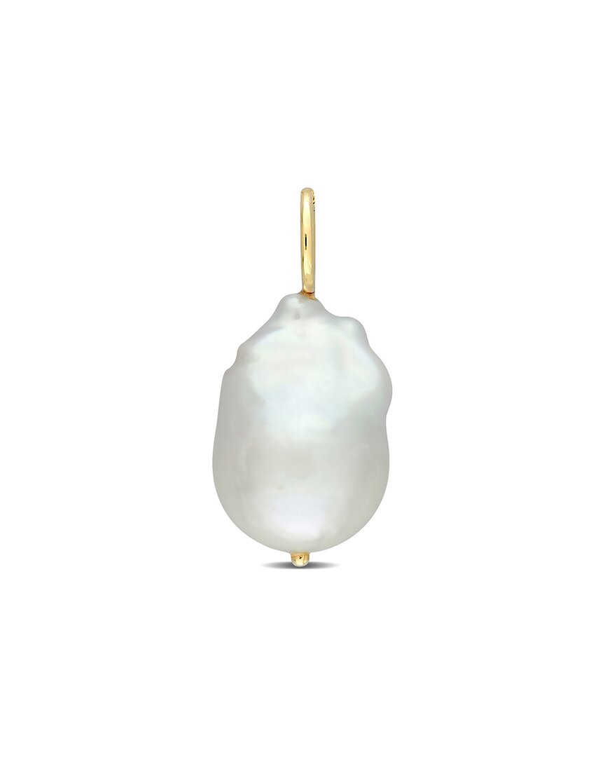 18k over silver 13-13.5mm pearl pendant
