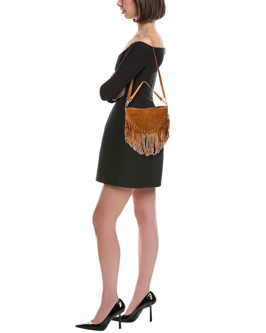 celia27 leather studded shoulder bag