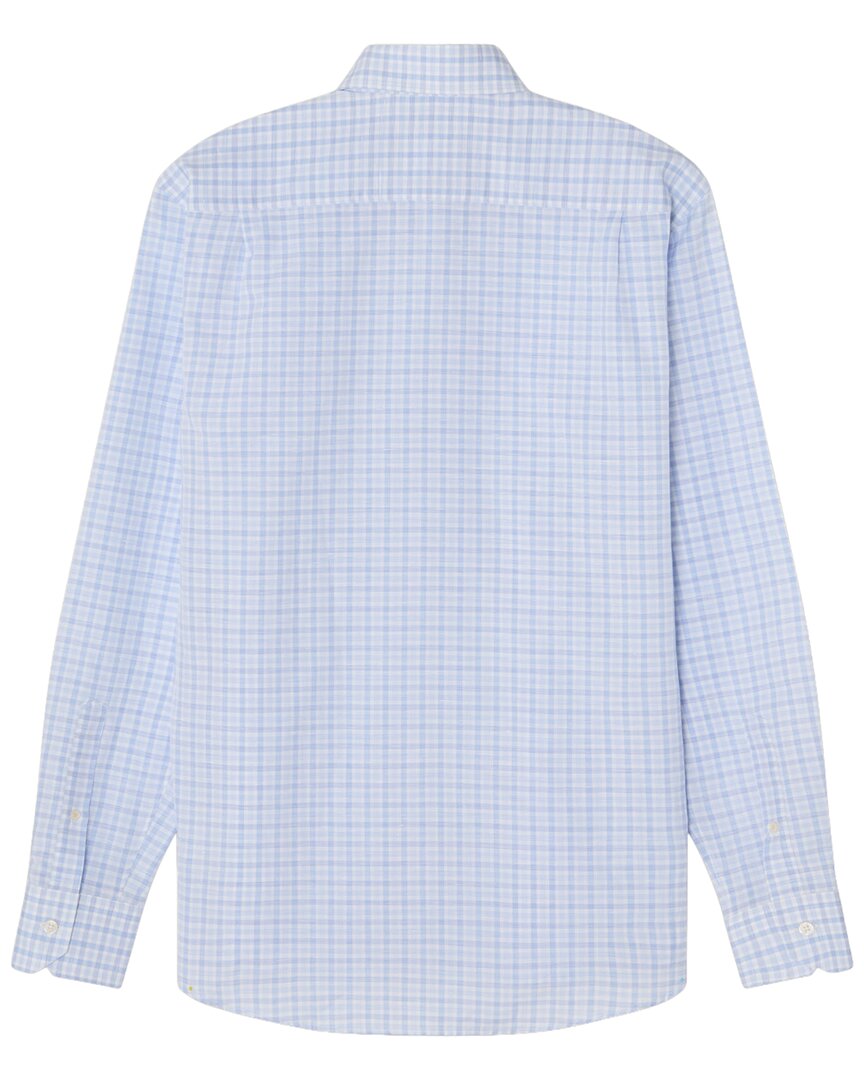 reynolds check linen-blend shirt