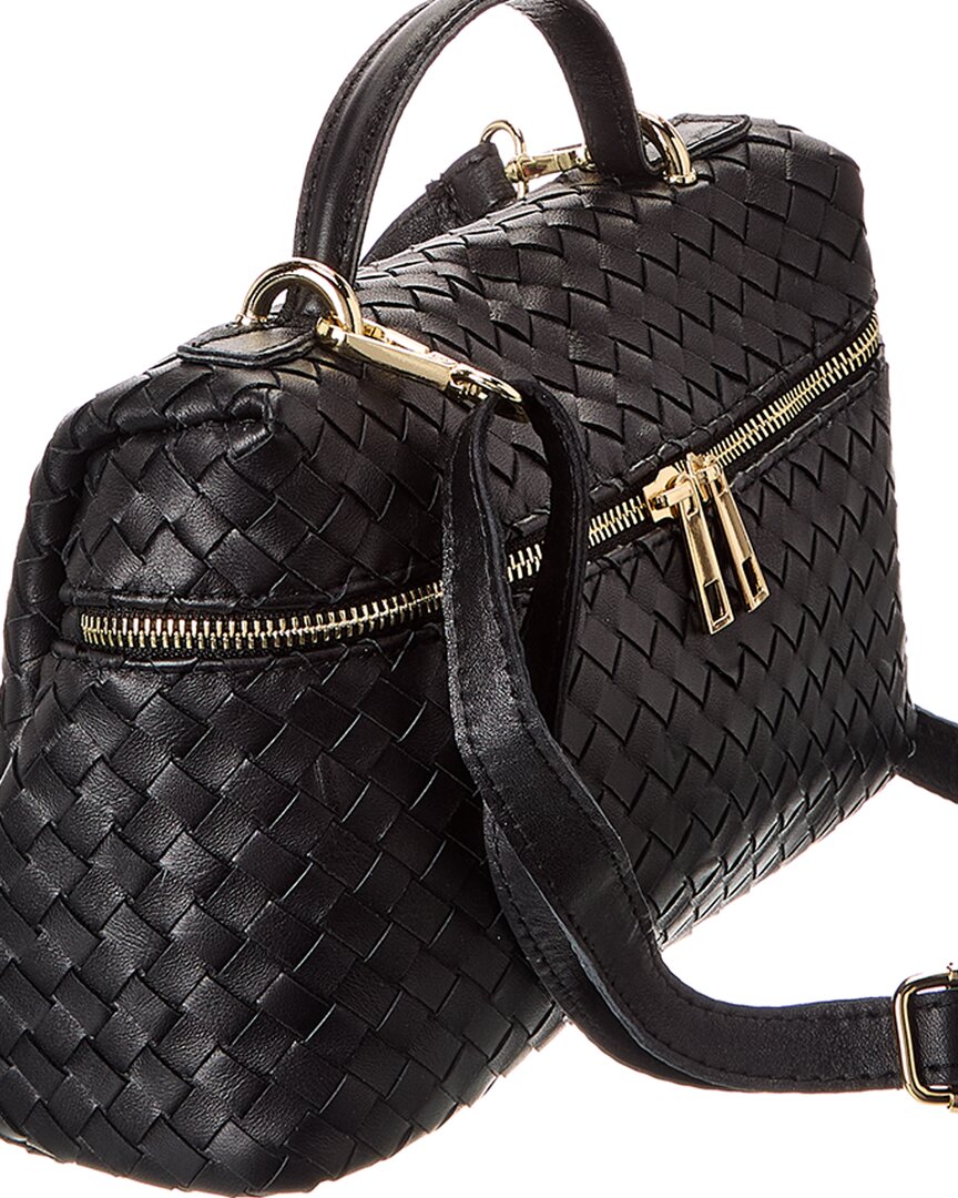 quinn hand-woven leather crossbody