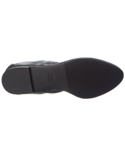 gabby scrunch rivet leather flat