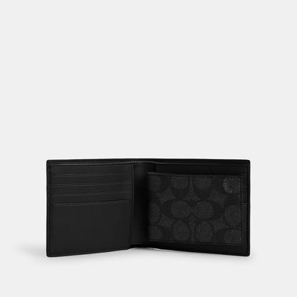 3 in 1 wallet in signature canvas with varsity stripe