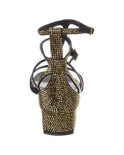 strass satin sandal