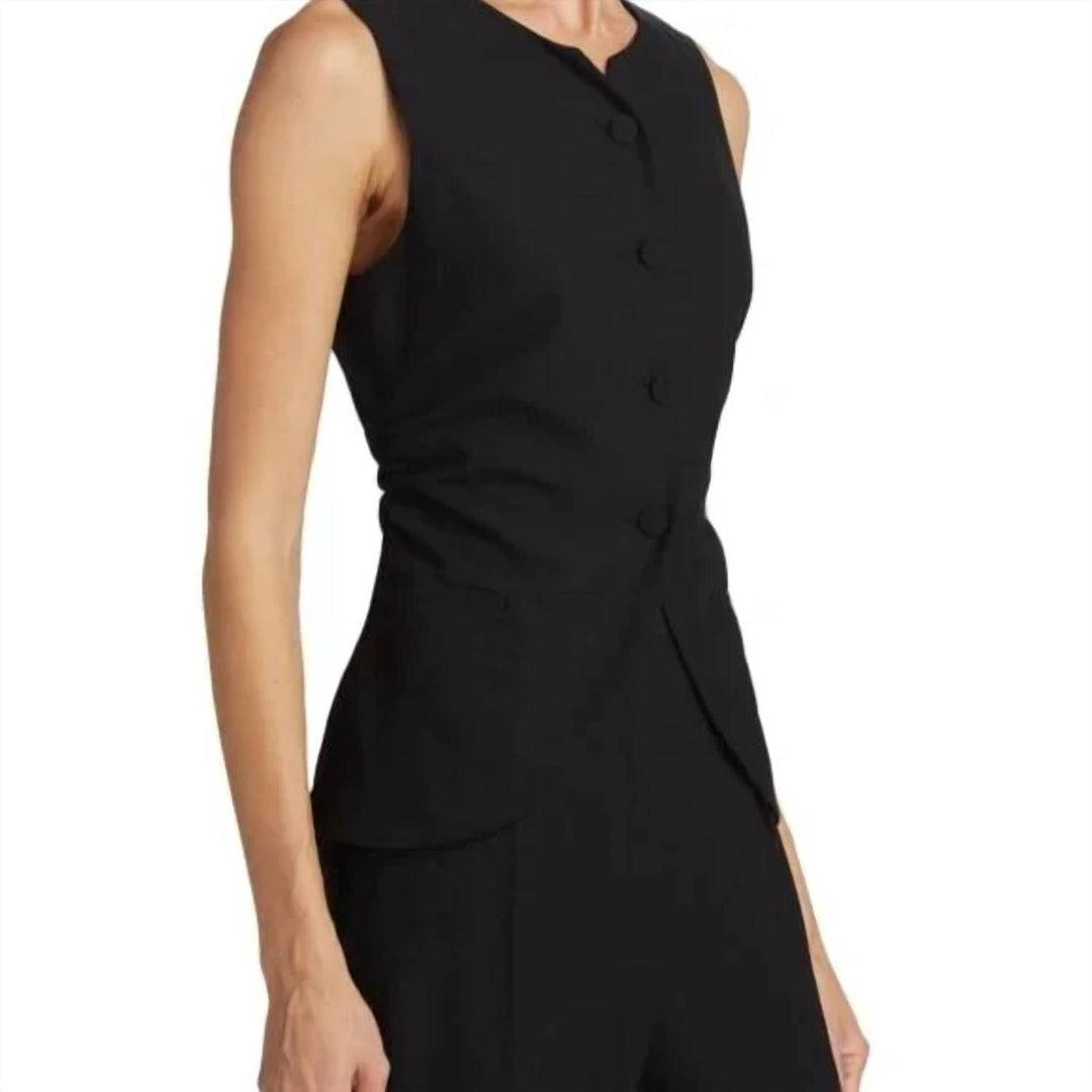 henriette tailored vest in black