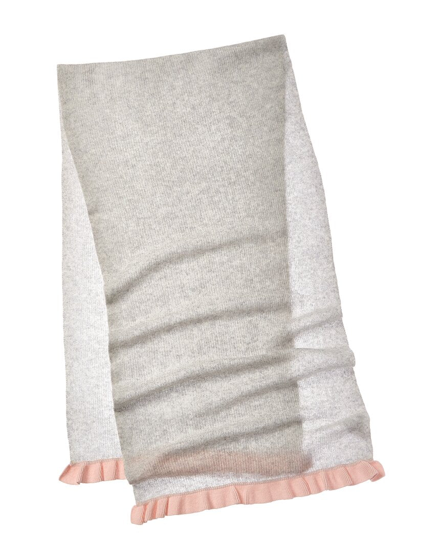 contrast ruffle edges rib scarf