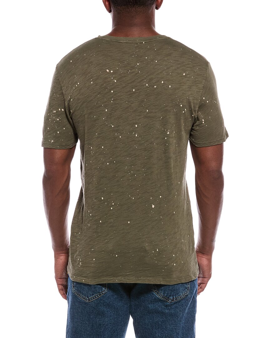 slub jersey v-neck shirt