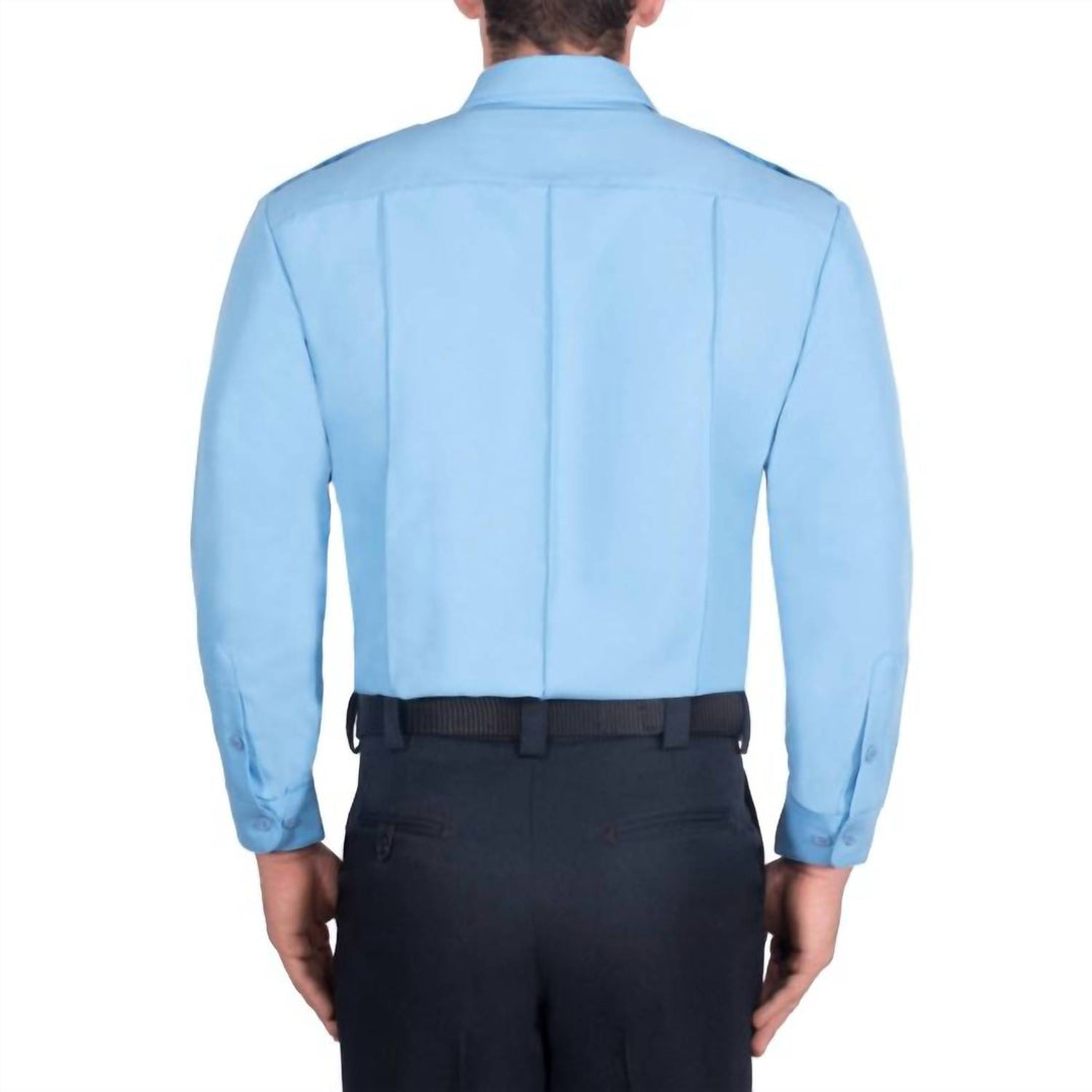 long sleeve polyester supershirt in medium blue