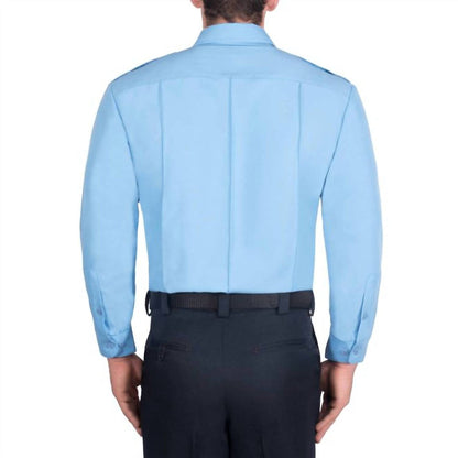 long sleeve polyester supershirt in medium blue
