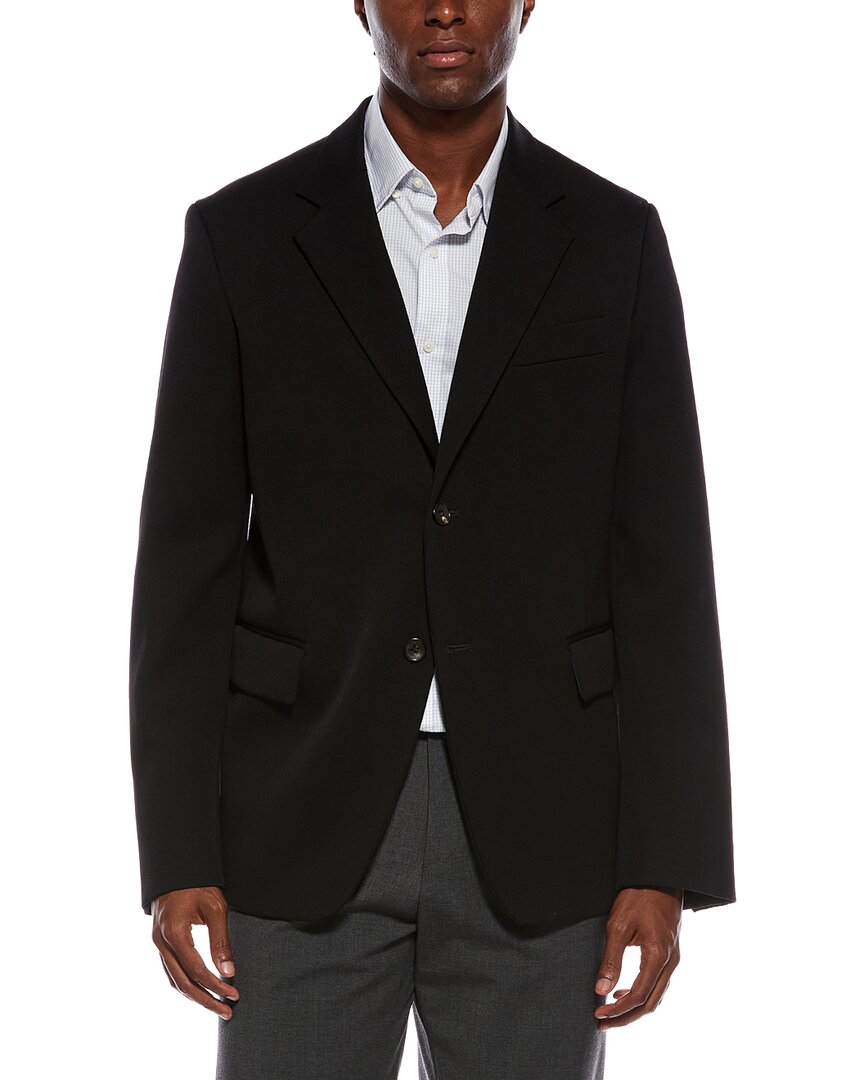 single breasted boxy wool jacket