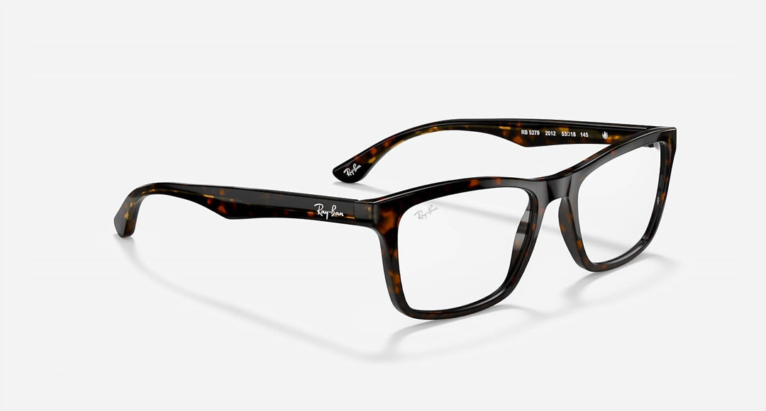 men's rx5279 square frames in polished dark havana