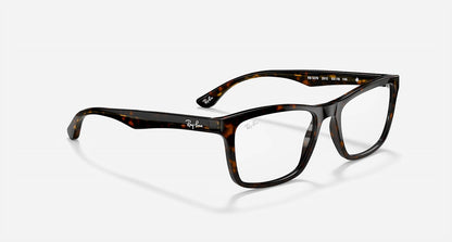 men's rx5279 square frames in polished dark havana