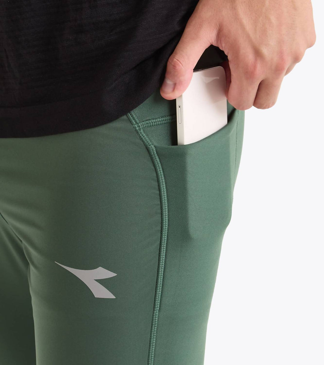 winter protection run tights in cilantro