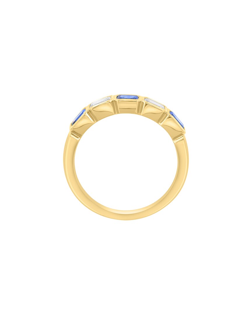 gold over silver 1.12 ct. tw. lab-grown diamond ring