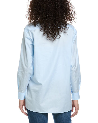 lace panel shirt