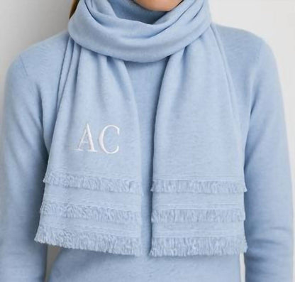 women's rovella fringe scarf in sky