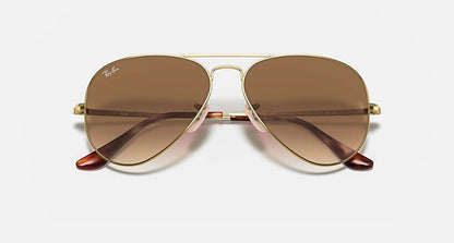 men's aviator metal ii sunglasses in polished arista gold