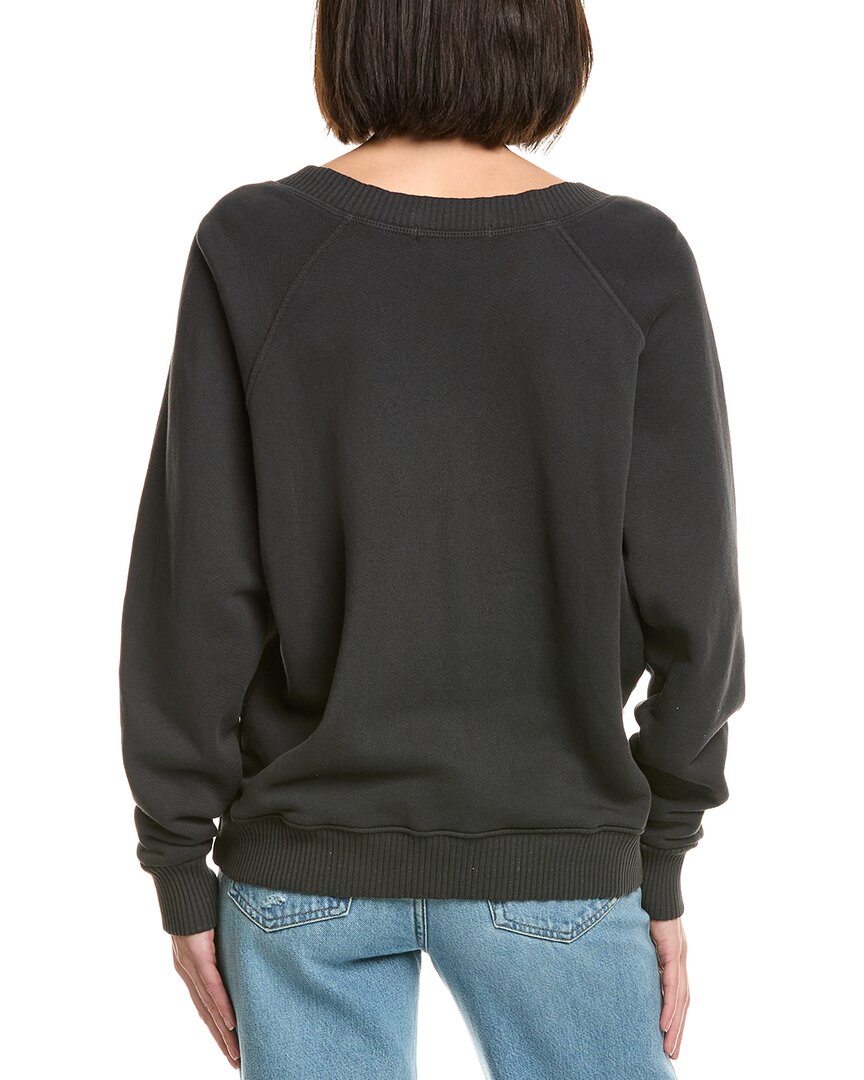 fleece v-neck sweatshirt